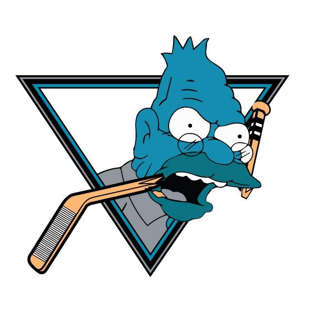 San Jose Sharks Simpsons iron on heat transfer